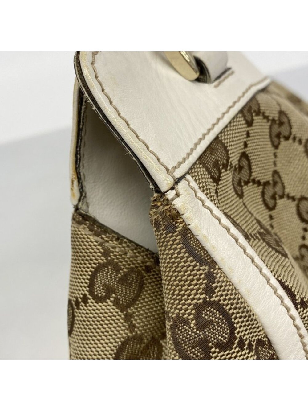 Gucci Tote GG Canvas Brown Gold - Picture 8 of 10